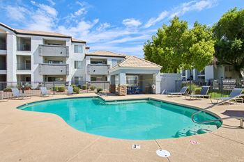 Large apartment with pool and tree